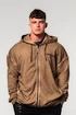 Heren hoodie Nebbia  Washed-off Zip Up Hoodie GYM BRO 362 Light Brown