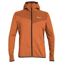 Heren hoodie Salewa  Agner Hybrid PL/DST M FZ Hdy Bombay Brown Melange/0910 S