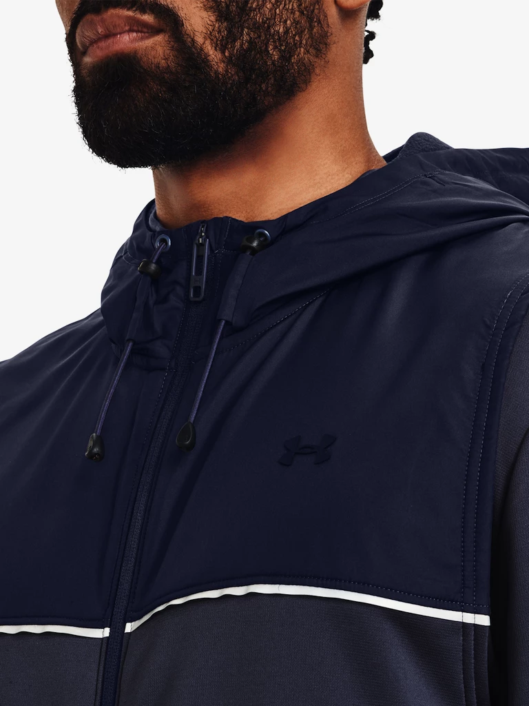 Heren hoodie Under Armour  AF Storm Hooded Vest-GRY