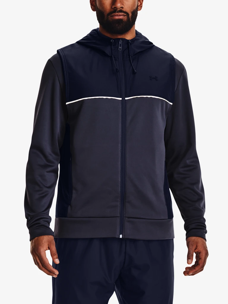 Heren hoodie Under Armour  AF Storm Hooded Vest-GRY