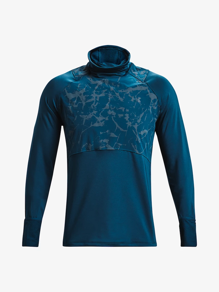 Heren hoodie Under Armour  OUTRUN THE COLD FUNNEL-BLU
