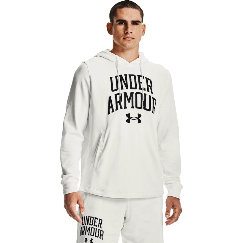Heren hoodie Under Armour  RIVAL TERRY COLLEGIATE HD-WHT