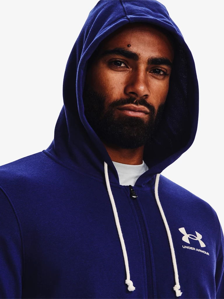 Heren hoodie Under Armour  Rival Terry LC FZ-BLU