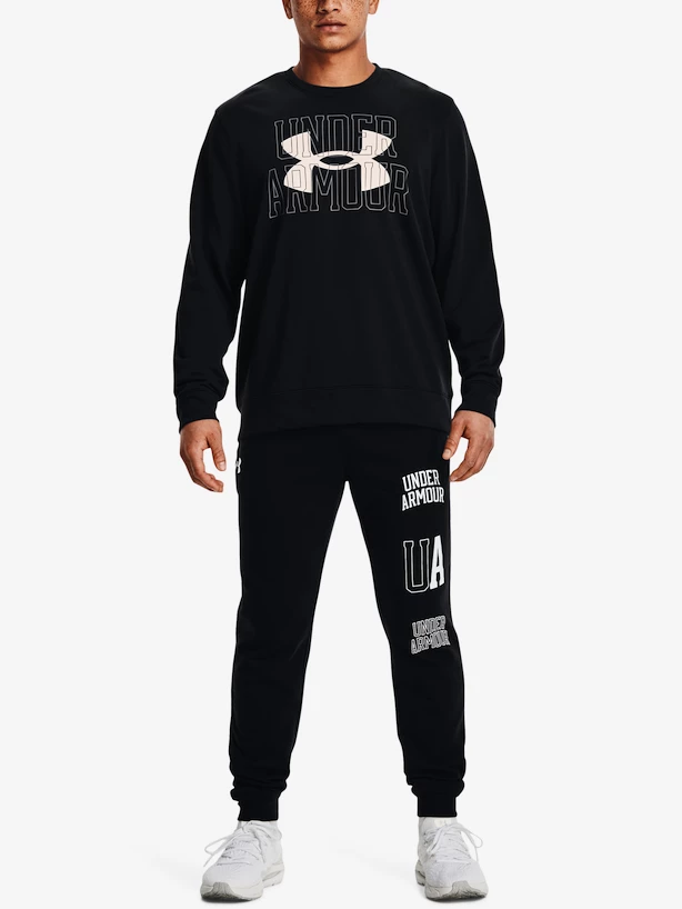 Heren hoodie Under Armour  Rival Terry Logo Crew-BLK S