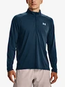 Heren hoodie Under Armour  STREAKER HALF ZIP-BLU