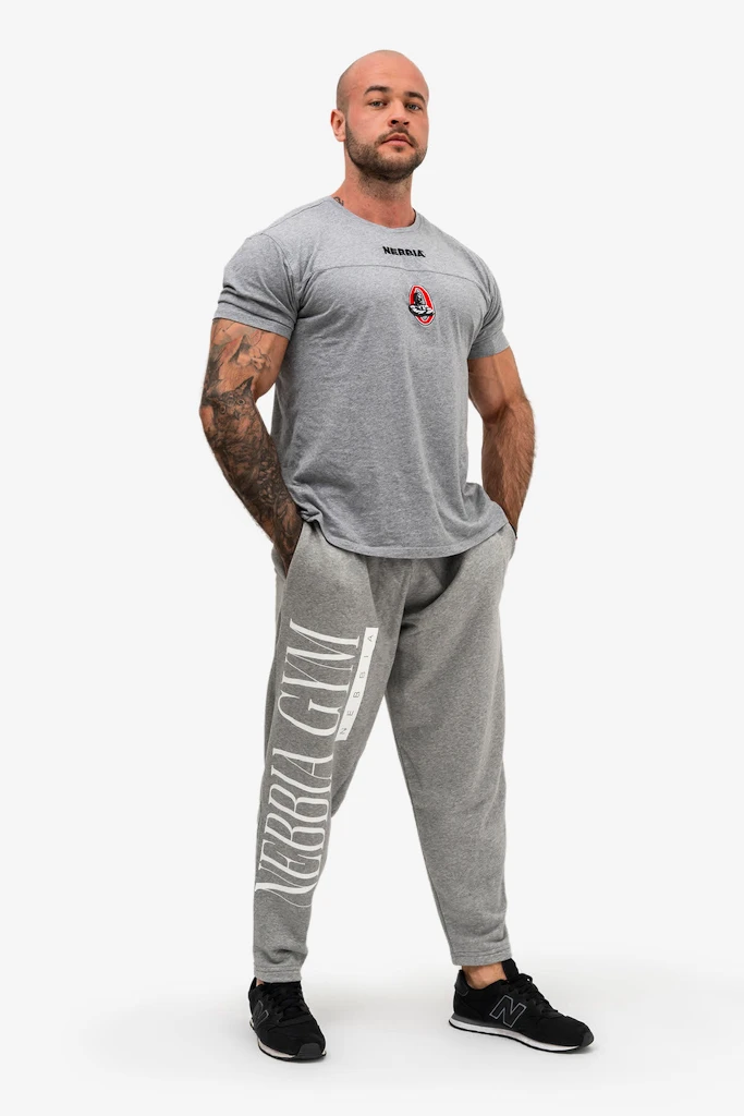 Heren joggingbroek Nebbia  Beast Mode On iconic sweatpants 186 grey