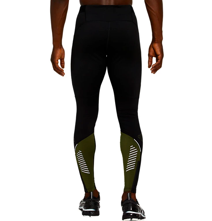 Heren legging Asics  Lite Show Winter Tight Black/Green S