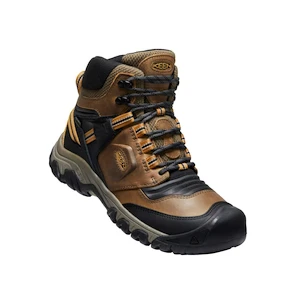 Heren outdoorschoenen Keen Ridge Flex Mid Wp Bison/Golden Brown  US 9,5