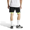 Heren short adidas  Club 2In1 Short Black/Lucid Lemon