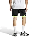Heren short adidas  Club 2In1 Short Black/Lucid Lemon