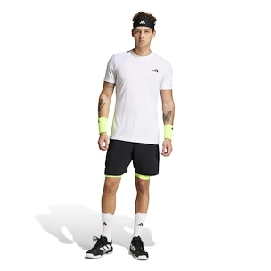 Heren short adidas  Club 2In1 Short Black/Lucid Lemon