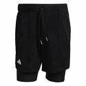 Heren short adidas  Melbourne Tennis Two-in-One 7-inch Shorts Black