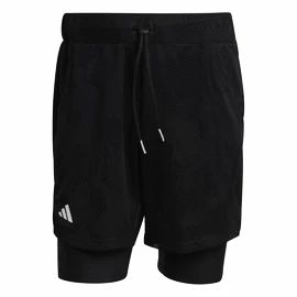 Heren short adidas Melbourne Tennis Two-in-One 7-inch Shorts Black
