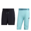 Heren short adidas  Paris 2 in 1 Short Carbon