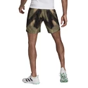 Heren short adidas  Printed Short 7'' Primeblue Orbit Green