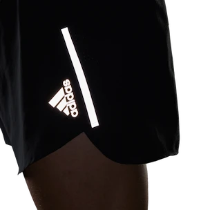 Heren short adidas  Run Fast Reflective Split Shorts Black