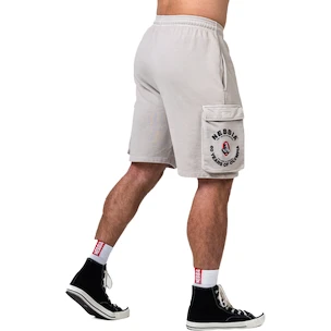 Heren short Nebbia NEBBIA x OLYMPIA Washed Loose Fit Cargo Shorts LEGACY 787 light grey 3XL