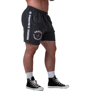 Heren short Nebbia NEBBIA x OLYMPIA Washed Sweat Shorts LEGEND 786 black L