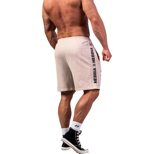 Heren short Nebbia NEBBIA x OLYMPIA Washed Sweat Shorts LEGEND 786 light grey XL