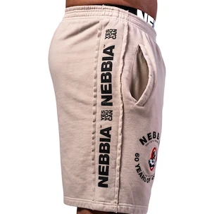 Heren short Nebbia NEBBIA x OLYMPIA Washed Sweat Shorts LEGEND 786 light grey XL