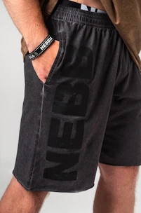 Heren short Nebbia  Washed-off Gym Sweatshorts NO BS 367 Black