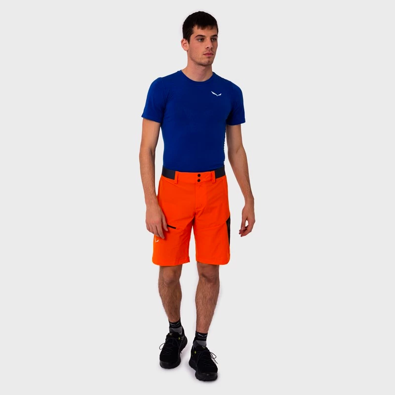 Heren short Salewa  Pedroc Cargo 2 Dst Red Orange XL