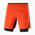 Heren short Salomon Cross Twinskin Shorts Fiery Red