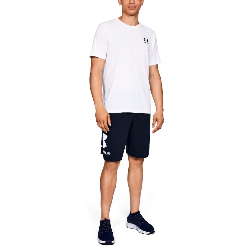 Heren short Under Armour  COTTON BIG LOGO SHORTS blue S