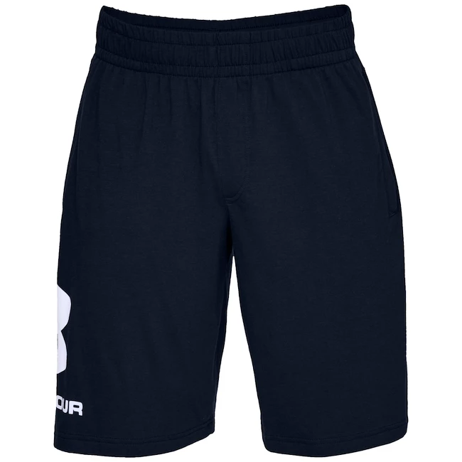 Heren short Under Armour  COTTON BIG LOGO SHORTS blue S