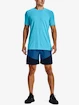 Heren short Under Armour  Knit Woven Hybrid Shorts-BLU
