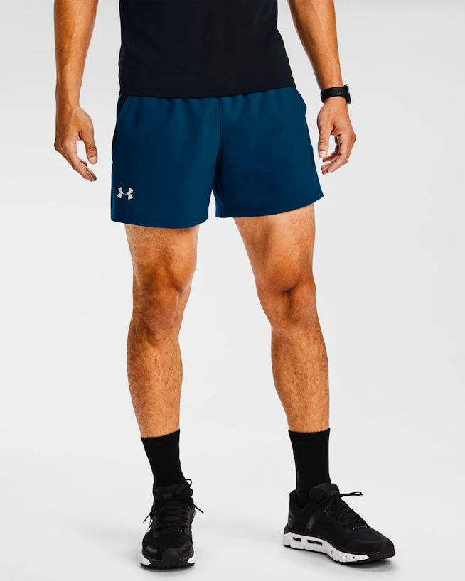 Heren short Under Armour  LAUNCH SW 5'' SHORT blue S