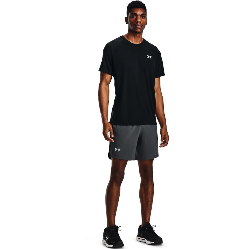 Heren short Under Armour  Launch SW 7'' Short gray Pitch Gray XXL