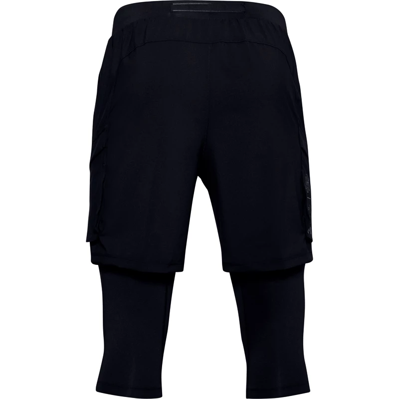 Heren short Under Armour  Run Anywhere 2N1 Long STS black S
