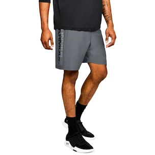 Heren short Under Armour  Woven Graphic Wordmark Short Grey S