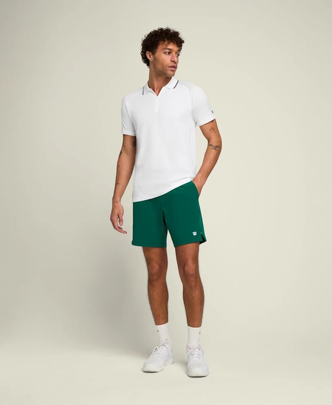 Heren short Wilson  M Team Short 7" Courtside Green M