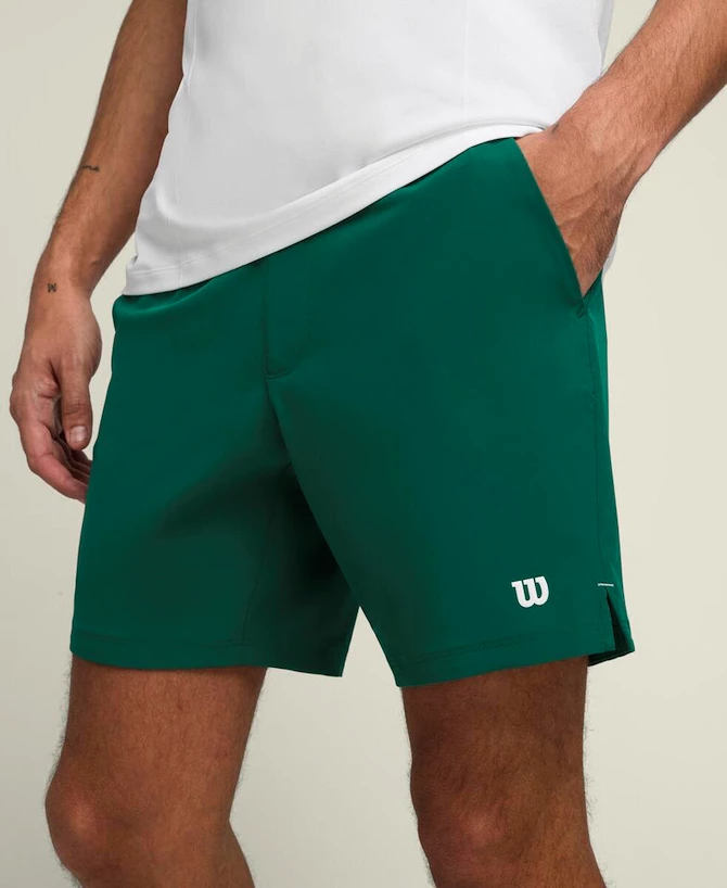Heren short Wilson  M Team Short 7" Courtside Green M