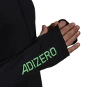 Heren T-shirt adidas  Adizero Warm 1/2 Zip LS Black