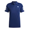 Heren T-shirt adidas  Club 3 Stripes Polo Dark Blue XXL