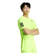 Heren T-shirt adidas  Club 3 Stripes Tee Lucid Lemon