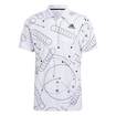 Heren T-shirt adidas  Club Graphic Polo White