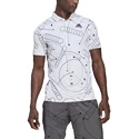Heren T-shirt adidas  Club Graphic Polo White