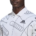 Heren T-shirt adidas  Club Graphic Polo White