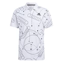 Heren T-shirt adidas  Club Graphic Polo White