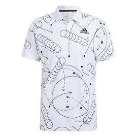 Heren T-shirt adidas Club Graphic Polo White