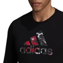 Heren T-shirt adidas  Fast Graphic LS Tee Black