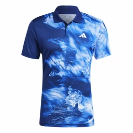 Heren T-shirt adidas Melbourne Tennis HEAT.RDY FreeLift Polo Shirt Blue