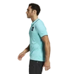 Heren T-shirt adidas  Paris Freelift Polo Aqua
