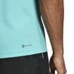 Heren T-shirt adidas  Paris Freelift Polo Aqua