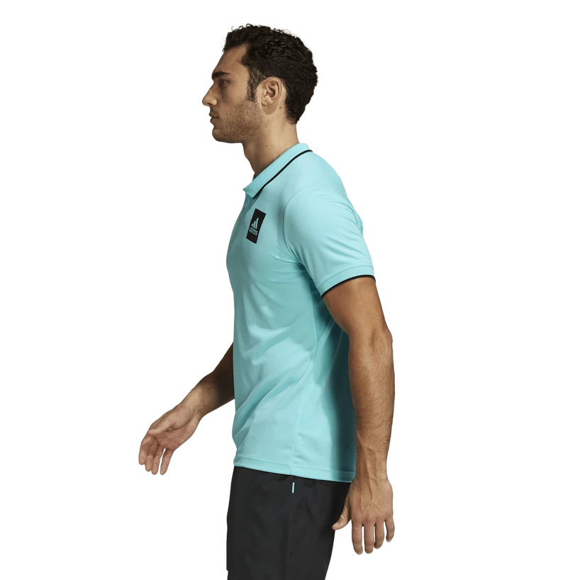 Heren T-shirt adidas  Paris Freelift Polo Aqua XXL