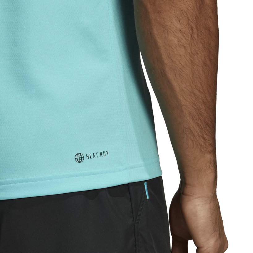 Heren T-shirt adidas  Paris Freelift Polo Aqua XXL